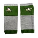 Green Bird Applique Arm Warmers | Fingerless Gloves in Black, Pink, or Green