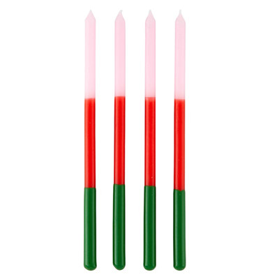 16 Pieces Oh What Fun Cake Candles | Birthday Colored Wax Candles 5.5" Tall