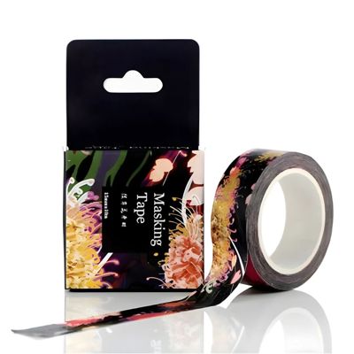 Black Tropics Washi Tape | Gift Wrapping and Craft Tape