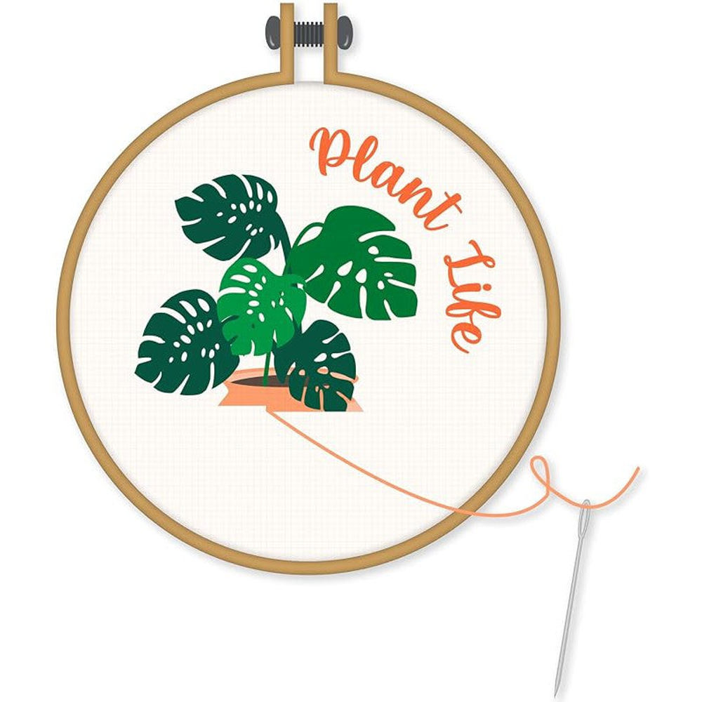 Cute Cross-Stitch Kits in Boxes: "This Took Forever", Plant Life, Cactus, Rainbow DIY Giftable Craft Kit with Hoop