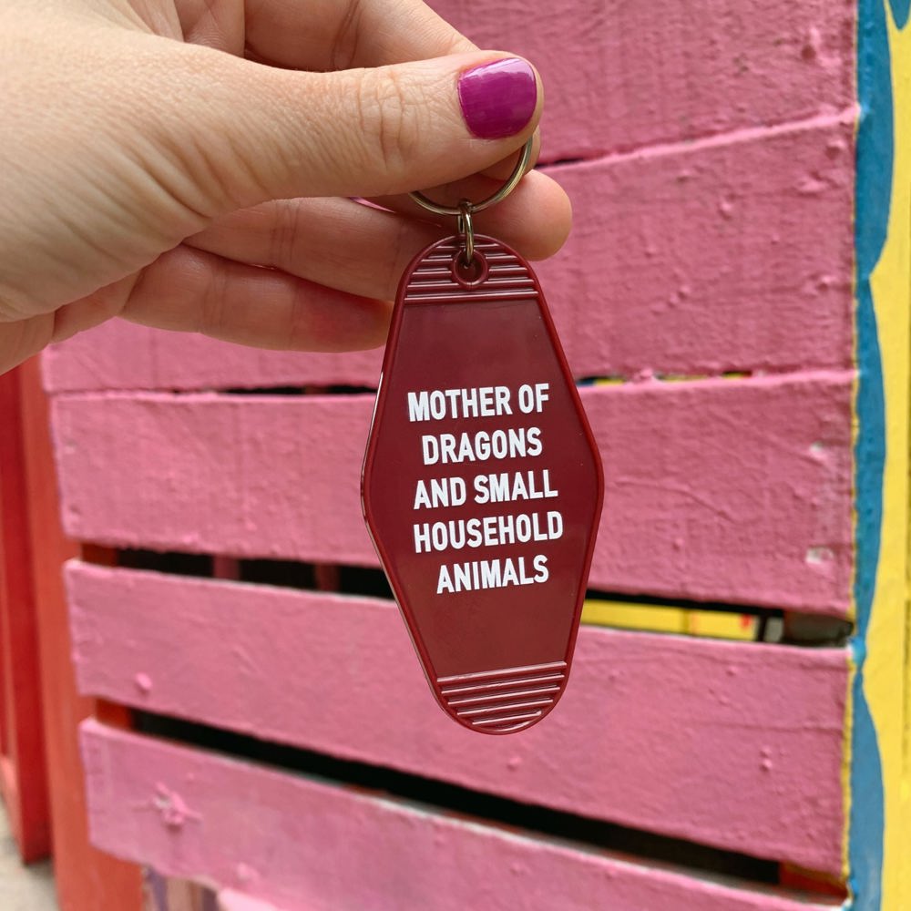 Vintage Style Motel Keychains with Funny Sayings in 30+ Styles