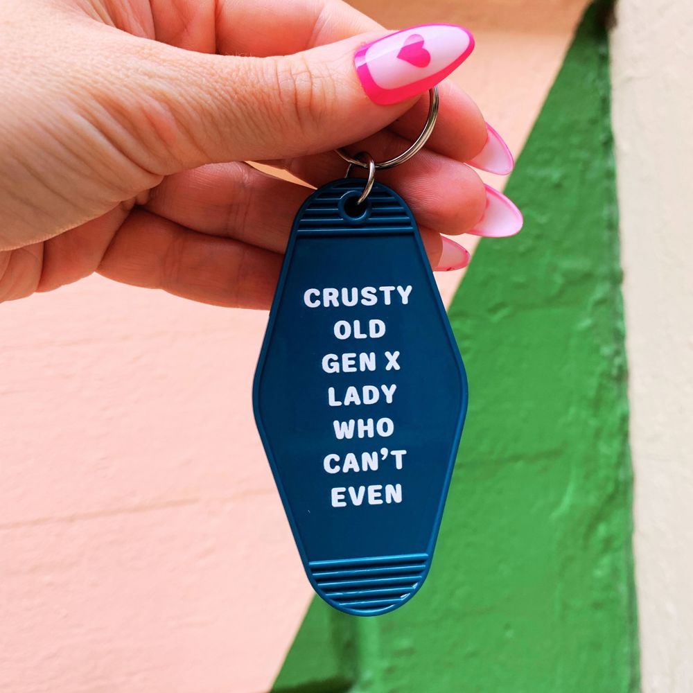 Vintage Style Motel Keychains with Funny Sayings in 30+ Styles