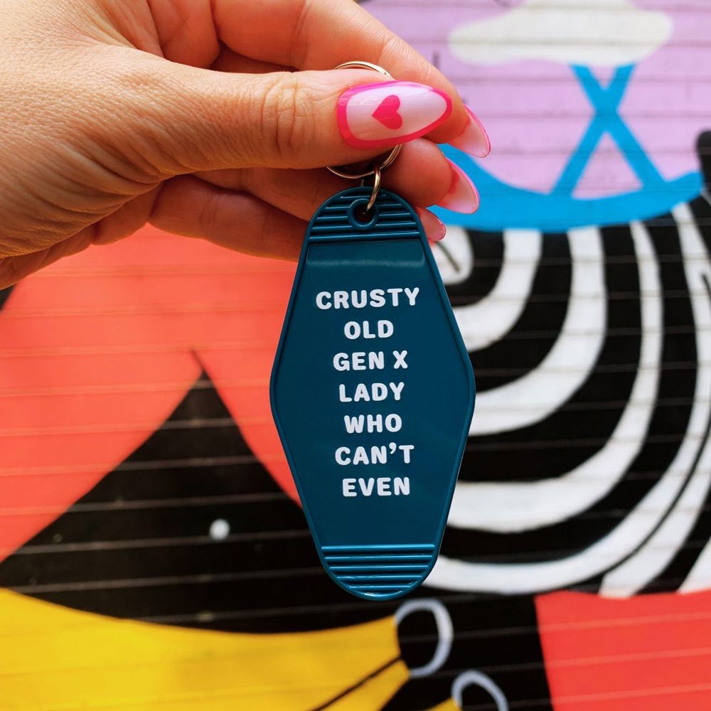 Vintage Style Motel Keychains with Funny Sayings in 30+ Styles