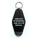 Wednesday + Morticia Vintage Style Motel Keychains with Funny Sayings in 30+ Styles