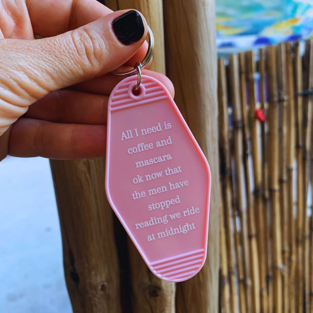 Vintage Style Motel Keychains with Funny Sayings in 30+ Styles