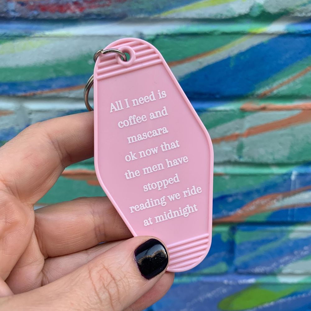 Vintage Style Motel Keychains with Funny Sayings in 30+ Styles