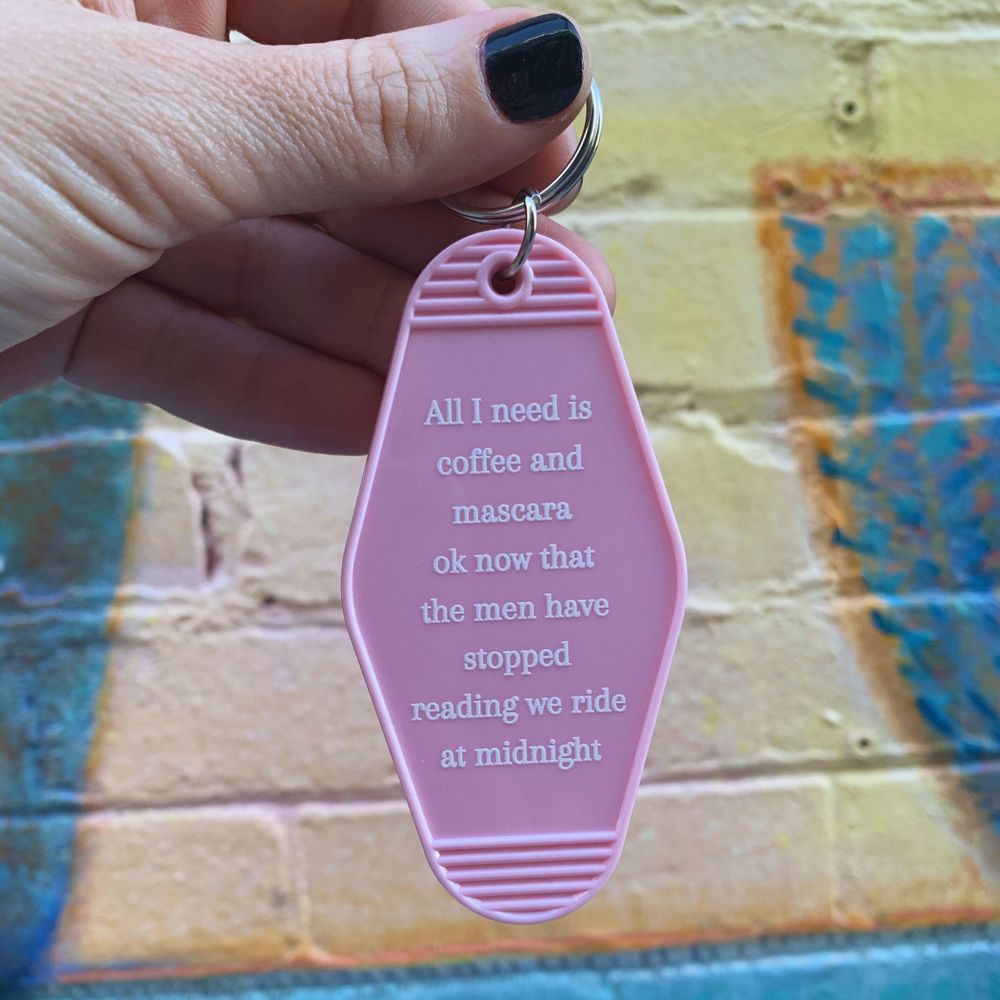 Vintage Style Motel Keychains with Funny Sayings in 30+ Styles