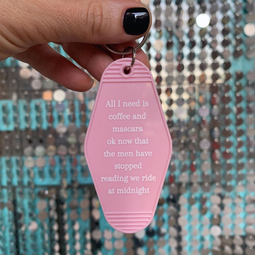 Vintage Style Motel Keychains with Funny Sayings in 30+ Styles