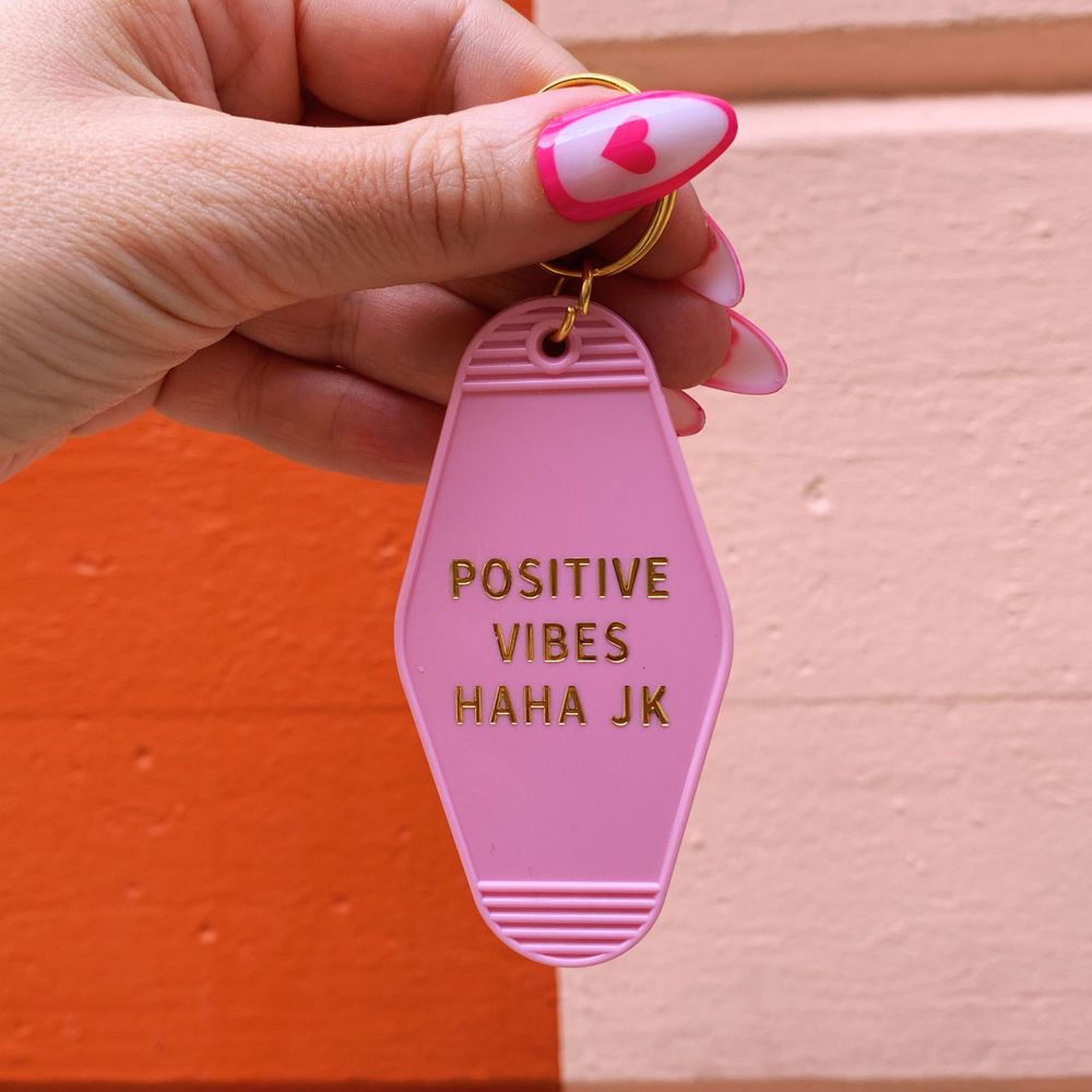 Vintage Style Motel Keychains with Funny Sayings in 30+ Styles