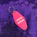 Goblin Woman Vintage Style Motel Keychains with Funny Sayings in 30+ Styles