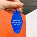 Presidential Physical Fitness Test Loser Vintage Style Motel Keychains with Funny Sayings in 30+ Styles