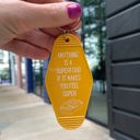 Anything is a Superfood Vintage Style Motel Keychains with Funny Sayings in 30+ Styles