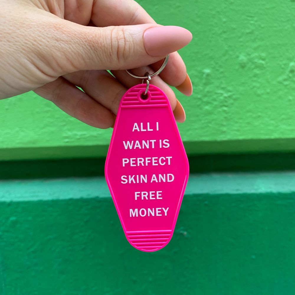 Vintage Style Motel Keychains with Funny Sayings in 30+ Styles