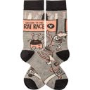 Welcome to the Rat Race Funny Sayings Socks - Cozy Giftable Women's Crew Socks