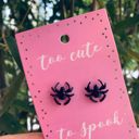 Spider (Too Cute to Spook) Halloween Earrings on Giftable Cards for Boo Baskets, Gifts, Spooky Fun