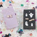 Bad and Boo-Zy Halloween Earrings on Giftable Cards for Boo Baskets, Gifts, Spooky Fun