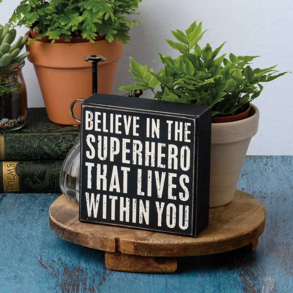 Cute and Funny Graphic Wooden Box Signs with Sayings for Gallery Walls