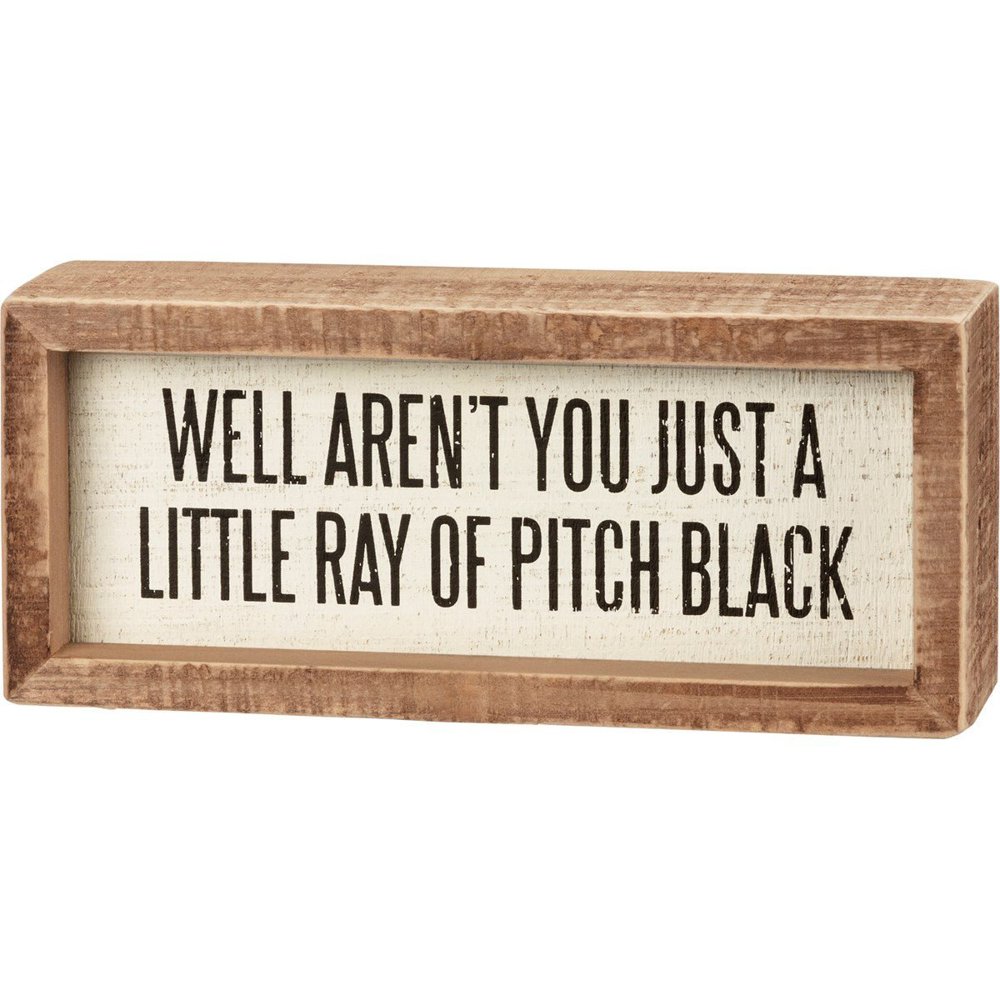 Cute and Funny Graphic Wooden Box Signs with Sayings for Gallery Walls