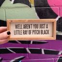 Pitch Black Cute and Funny Graphic Wooden Box Signs with Sayings for Gallery Walls