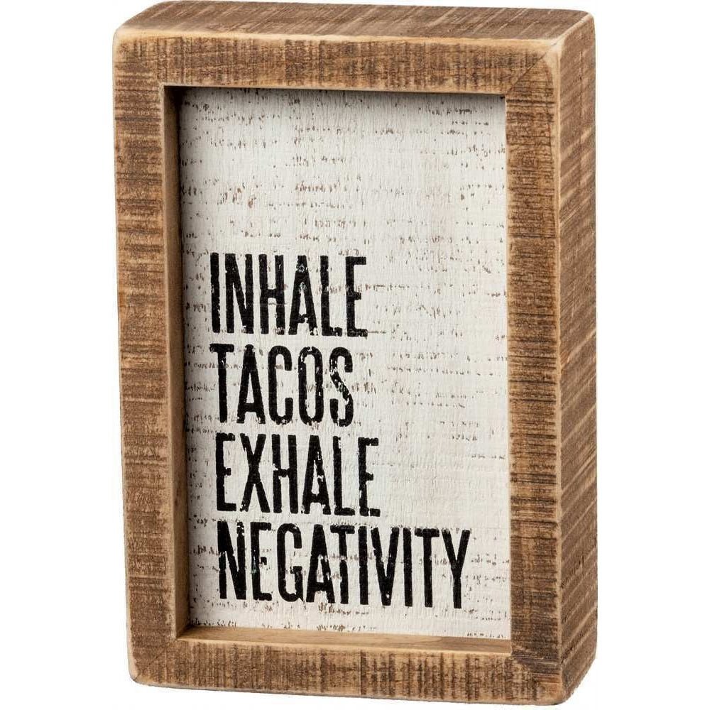 Cute and Funny Graphic Wooden Box Signs with Sayings for Gallery Walls