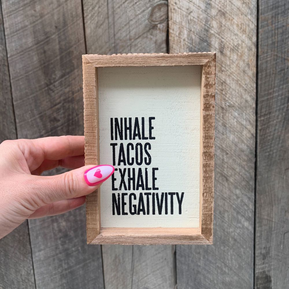 Cute and Funny Graphic Wooden Box Signs with Sayings for Gallery Walls