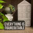 Everything is FIgureoutable Cute and Funny Graphic Wooden Box Signs with Sayings for Gallery Walls