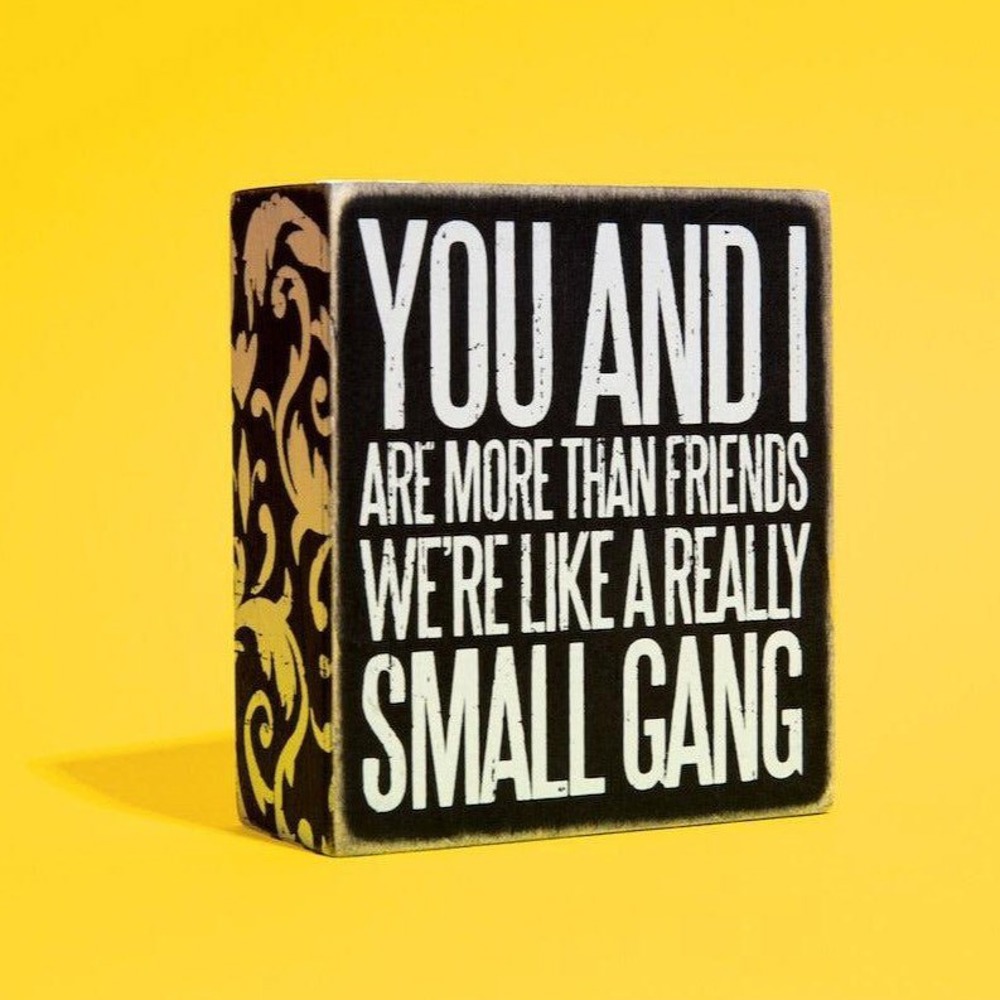 Cute and Funny Graphic Wooden Box Signs with Sayings for Gallery Walls