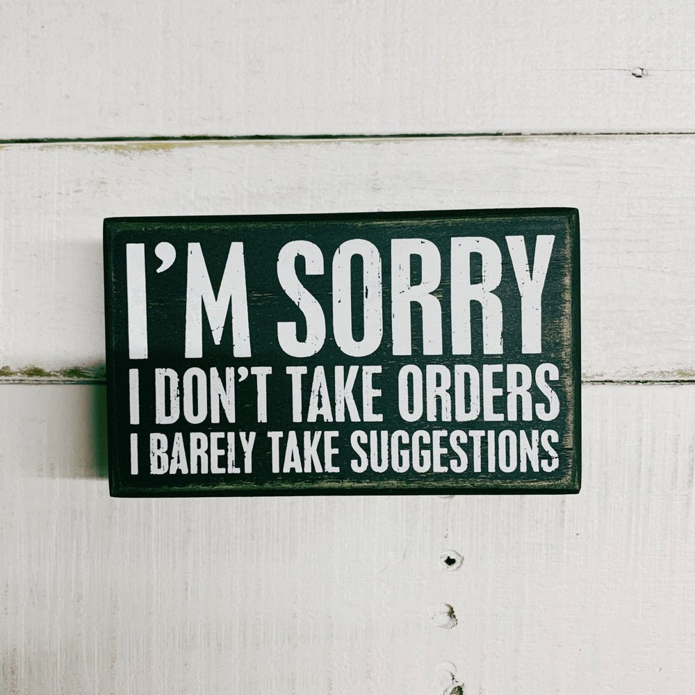 Cute and Funny Graphic Wooden Box Signs with Sayings for Gallery Walls