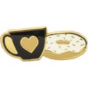 We Go Together Like Coffee And Donuts Cute Enamel Pins on Giftable Cards - 20+ Styles Available