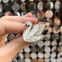 You Are Naturally Beautiful When You Are Yourself Swan Cute Enamel Pins on Giftable Cards - 20+ Styles Available