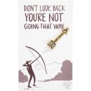 Don't Look Back Arrow Cute Enamel Pins on Giftable Cards - 20+ Styles Available