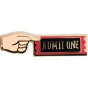 "Admit One" Carnival Ticket Cute Enamel Pins on Giftable Cards - 20+ Styles Available