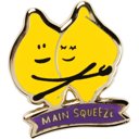 You Are My Main Squeeze Hugging Lemons Cute Enamel Pins on Giftable Cards - 20+ Styles Available