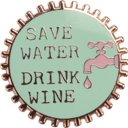 Save Water Drink Wine Cute Enamel Pins on Giftable Cards - 20+ Styles Available