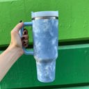 Blue Clouds Clouds 40 Oz Tumbler Stainless Steel Insulated Handle Tumbler - XL Size with Straw