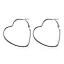 Silver Heart Hoop Earrings Silver or Gold