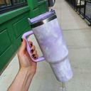 Lavender Clouds Clouds 40 Oz Tumbler Stainless Steel Insulated Handle Tumbler - XL Size with Straw