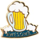 This Beer Is Making Me Awesome Cute Enamel Pins on Giftable Cards - 20+ Styles Available