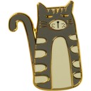 Gray Cat All I Hear Is Treat Cute Enamel Pins on Giftable Cards - 20+ Styles Available