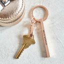 Hello Weekend Gold Bar Skinny Keychains - Metal Quote Key Holder