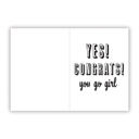 You Go Girl Girl to Girl Keychains on Gift Cards | Gift for Her, Motel Style Keychain, Greeting Card