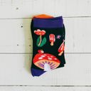 Amanita Trippy Mushroom Trippy Fun Groovy Themed Socks - 80's Colorful Retro Socks