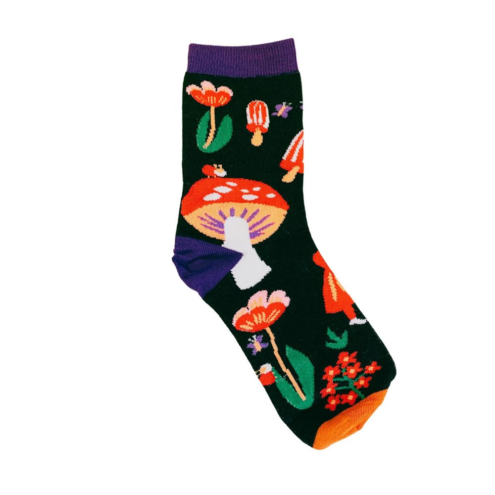 Trippy Fun Groovy Themed Socks - 80's Colorful Retro Socks