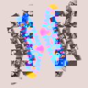 Bright Idea Lightbulb Trippy Fun Groovy Themed Socks - 80's Colorful Retro Socks