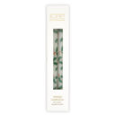 Holly Leaves on White Taper Candles Set of 2 - Ombre, Pastel, Rainbow, Spiral, Holiday - 9" Candle Sets
