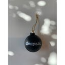 Single Despair Holiday Mini Glass Ornament in Black