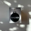 Single Despair Holiday Mini Glass Ornament in Black