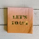 Let's Toast Foil Cocktail Beverage Party Napkins | Barware Party Essentials