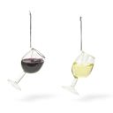 Red Wine Happy Hour Hand-Crafted Glass Ornament | Real Liquid Inside | Wine, Martini, or Margarita | Gift for Her