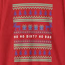 Red Small Ho Ho Dirty Ho Bag "Ugly Christmas Sweater" Unisex Heavy Blend™ Crewneck Sweatshirt (Sizes S-4X)